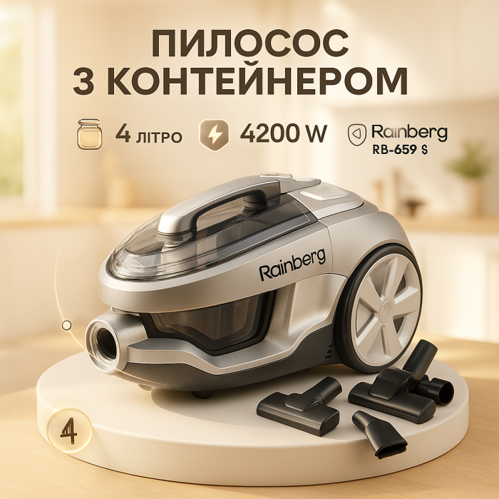 Пилосос для паркету, Звичайний пилосос для дому, Пилосос з системою циклон з фільтрацією LD-35