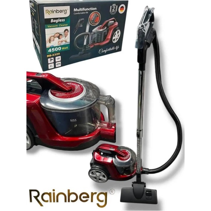 Потужний мультициклонний пилосос з контейнером Rainberg, Пилосос для дому потужний AR-64