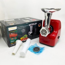 М'ясорубка електрична Rainberg RB-2319 із системою реверсу насадка куббе 3000Вт Red