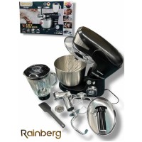 Універсальний кухонний комбайн Rainberg RB-8088 6л з м'ясорубкою, блендер 3600Вт Планетарний тістоміс Black KI-69