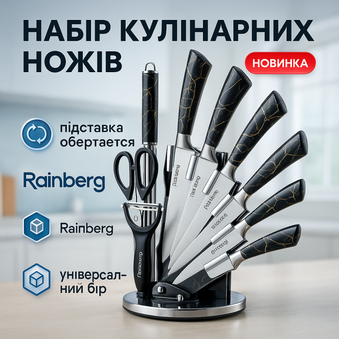 Ножі кухонні з нержавіючої сталі, Кухонний ніж універсальний, Ексклюзивні кухонні ножі GB-97