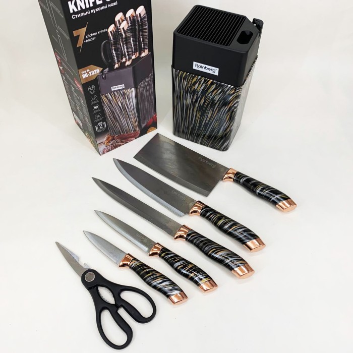 Топ кращих ножів для кухні, Набір ножів кухонних сталь, Сталеві кухонні ножі Універсальний набір PE-89