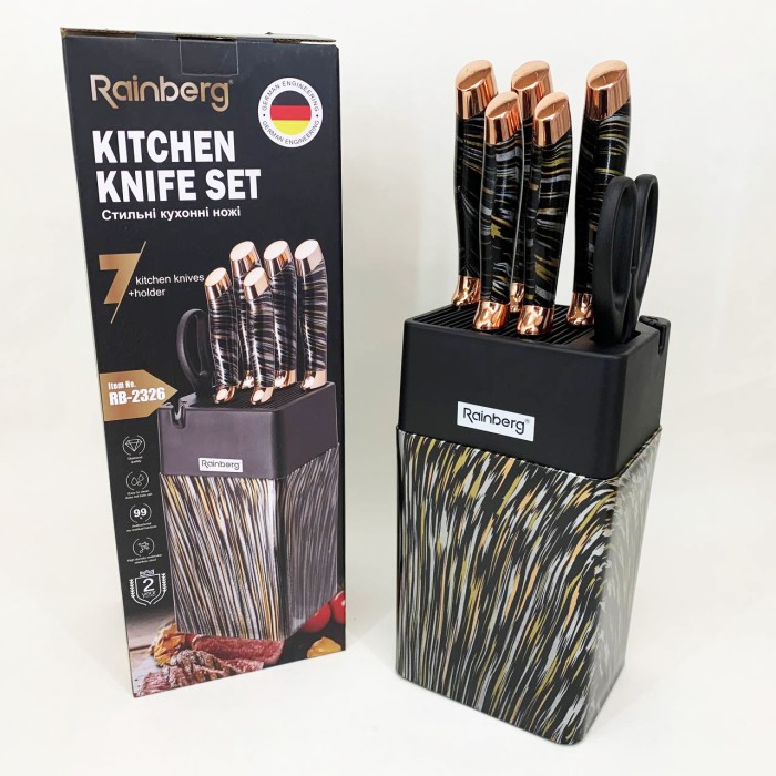 Топ кращих ножів для кухні, Набір ножів кухонних сталь, Сталеві кухонні ножі Універсальний набір PE-89