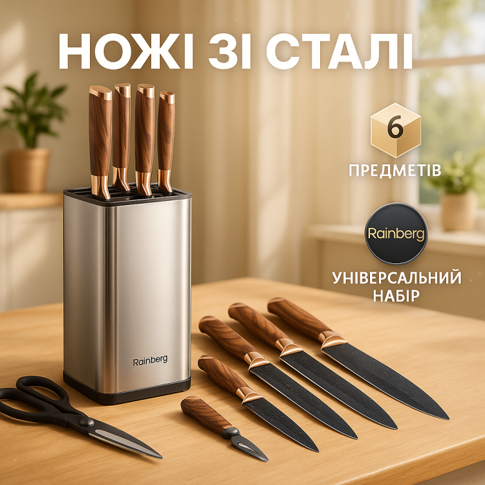 Ергономічні ножі для кухні, Набір ножів для приготування їжі, Красиві кухонні ножі WR-33