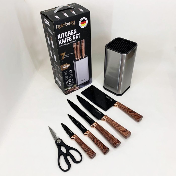 Набір литих ножів для кухні, Бюджетні кухонні ножі, Набір ножів побутовий металевих XJ-81