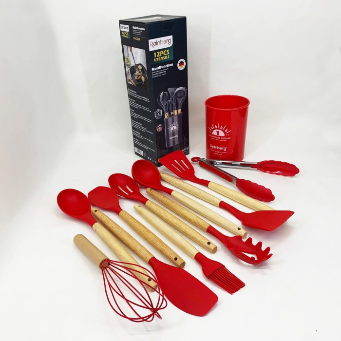 Кухонні прилади силікон, Силіконовий набір для кухні, Силіконові кухонні приналежності набір RO-75