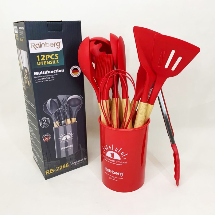 Кухонні прилади силікон, Силіконовий набір для кухні, Силіконові кухонні приналежності набір RO-75