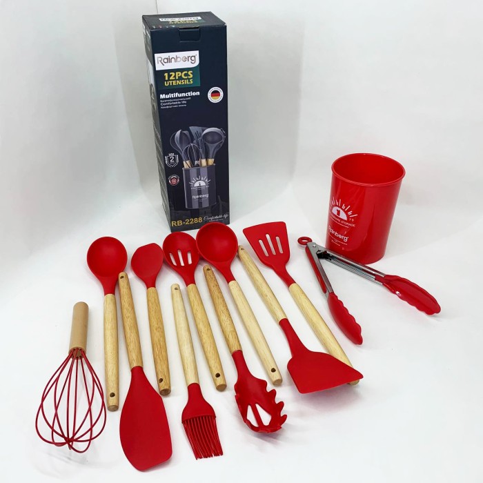 Кухонні прилади силікон, Силіконовий набір для кухні, Силіконові кухонні приналежності набір RO-75