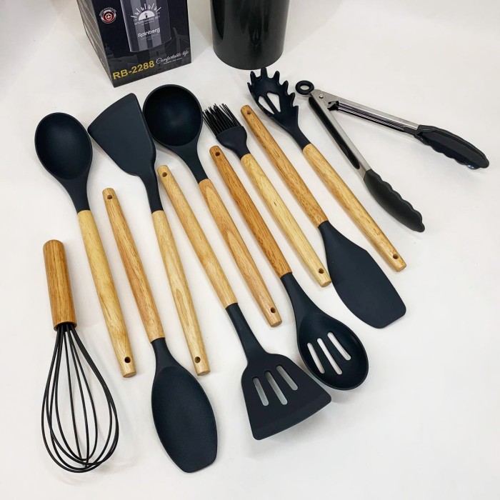 Кухонні набори на підставці, Кухарські приналежності, Силіконові приналежності для домашньої кухні GC-86