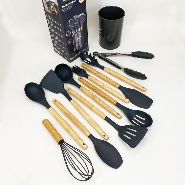 Кухонні набори на підставці, Кухарські приналежності, Силіконові приналежності для домашньої кухні GC-86