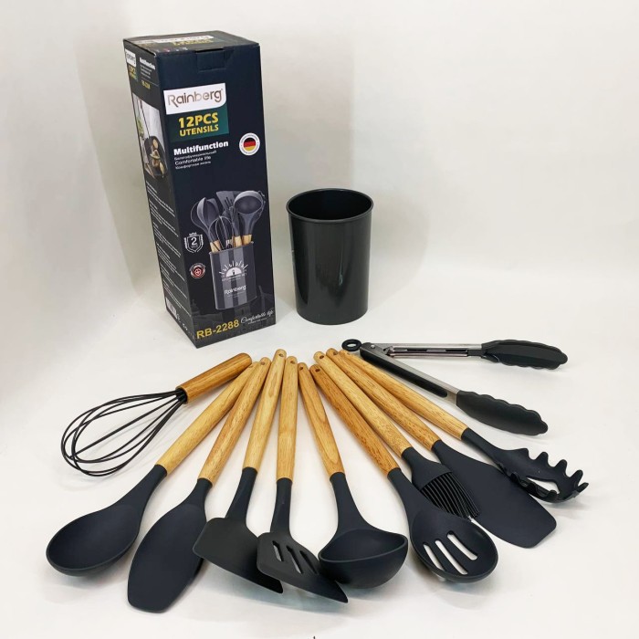 Кухонні набори на підставці, Кухарські приналежності, Силіконові приналежності для домашньої кухні GC-86