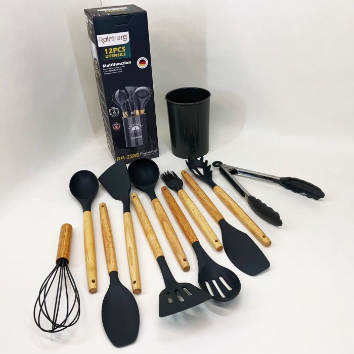 Кухонні набори на підставці, Кухарські приналежності, Силіконові приналежності для домашньої кухні GC-86