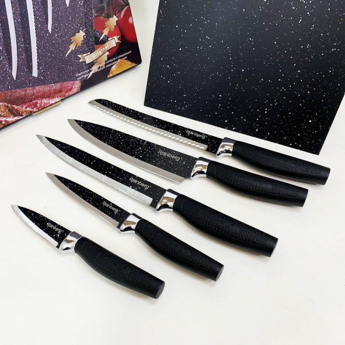 Сучасні кухонні ножі, Сталеві кухонні ножі, Набір кухонних ножів для кухарів, Набір металевих ножів BV-62