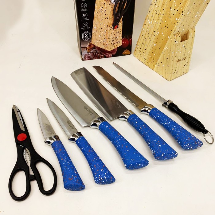 Набори ножів, Ножі для кухонних потреб, Хороші ножі для кухарів, Набір кулінарних ножів KD-17