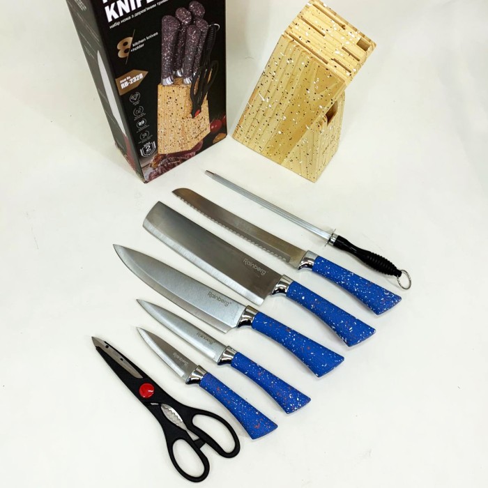 Набори ножів, Ножі для кухонних потреб, Хороші ножі для кухарів, Набір кулінарних ножів KD-17
