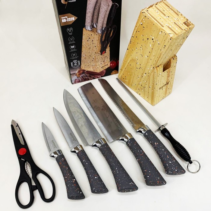 Універсальний набір ножів, Професійні ножі для домашньої кухні, Ергономічні ножі для кухні EH-38