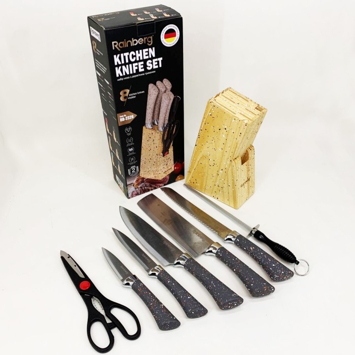 Універсальний набір ножів, Професійні ножі для домашньої кухні, Ергономічні ножі для кухні EH-38