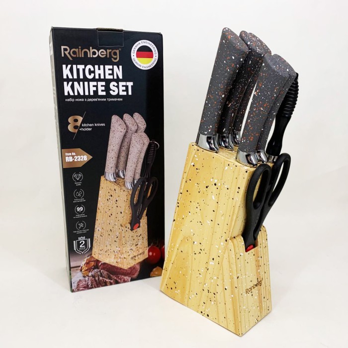 Універсальний набір ножів, Професійні ножі для домашньої кухні, Ергономічні ножі для кухні EH-38