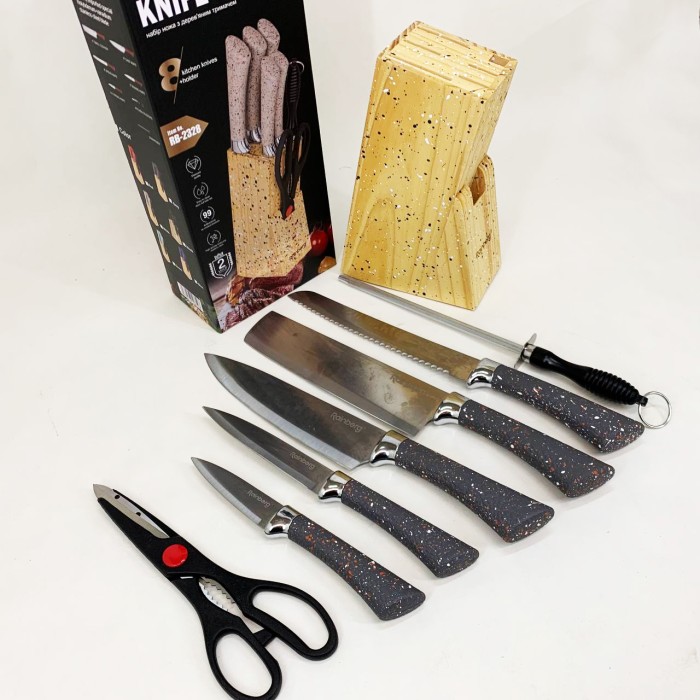 Універсальний набір ножів, Професійні ножі для домашньої кухні, Ергономічні ножі для кухні EH-38