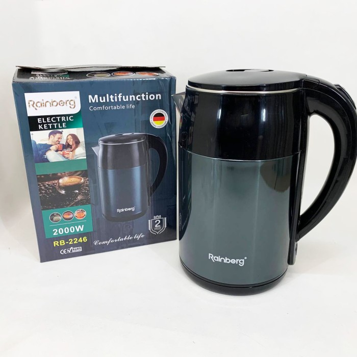 Електричний чайник з функцією автовідключення Rainberg RB-2246, Ергономічний електричний чайник JA-52