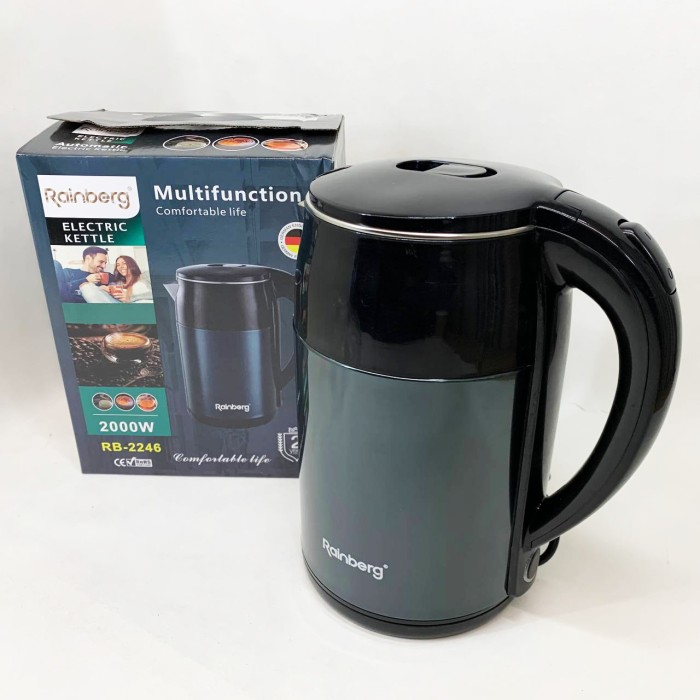 Електричний чайник з функцією автовідключення Rainberg RB-2246, Ергономічний електричний чайник JA-52