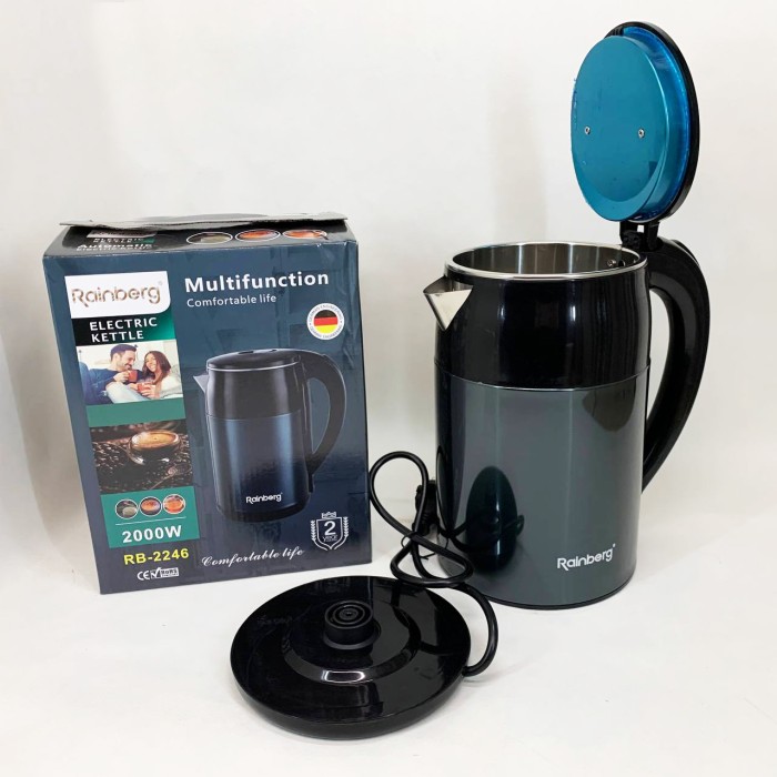 Електричний чайник з функцією автовідключення Rainberg RB-2246, Ергономічний електричний чайник JA-52