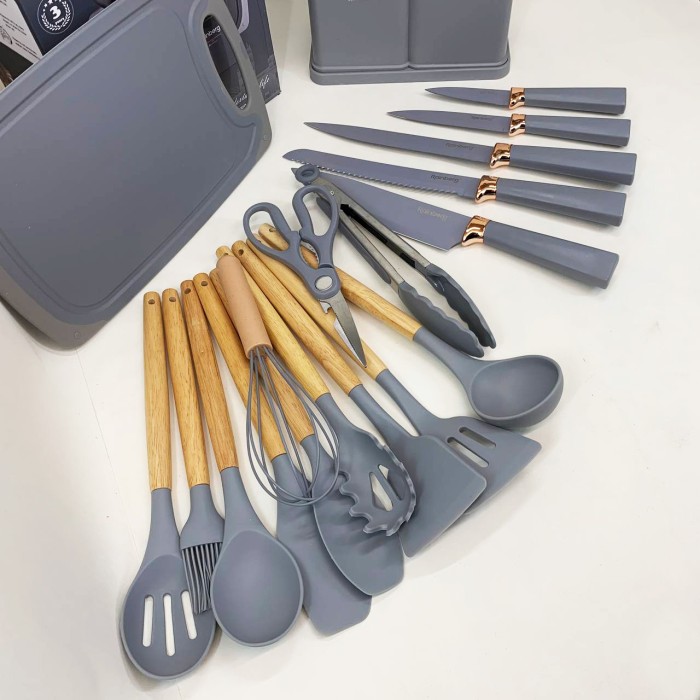 Нейлонове кухонне начиння, Набір силіконових аксесуарів для кухні, Набір кухонний на стійці ML-53