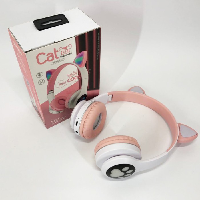 Навушники для дівчинки вушка Cat, Бездротові навушники cat ear Bluetooth дитячі YW-36