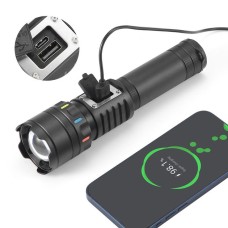 Портативний світлодіодний ліхтар з USB-зарядкою CB-A282-TG+COB, Ліхтар ручний металевий WC-38