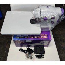 Міні швейна машинка 4 в 1 з педаллю та адаптером Mini Sewing Machine FHSM 202 з дошкою WM-84