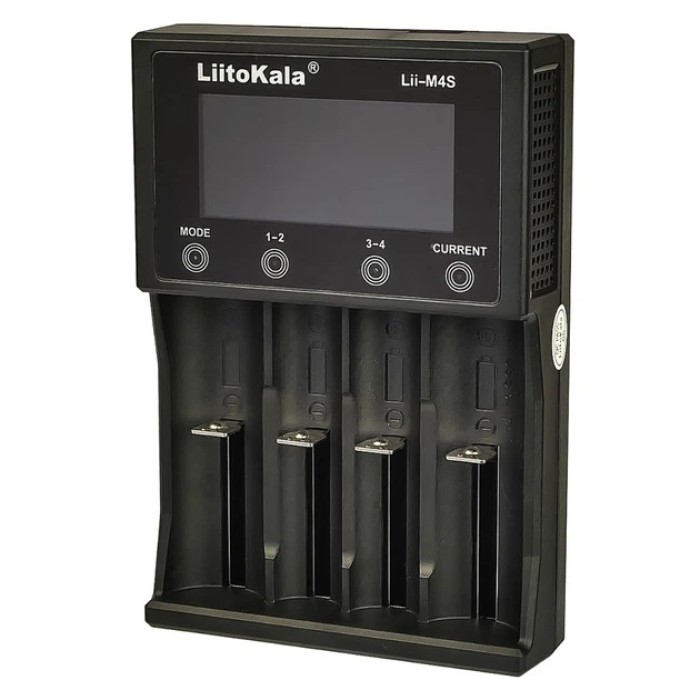 Інтелектуальний зарядний пристрій LiitoKala Lii-M4S для АА, ААА, 18650, 26650 з функцією PowerBank