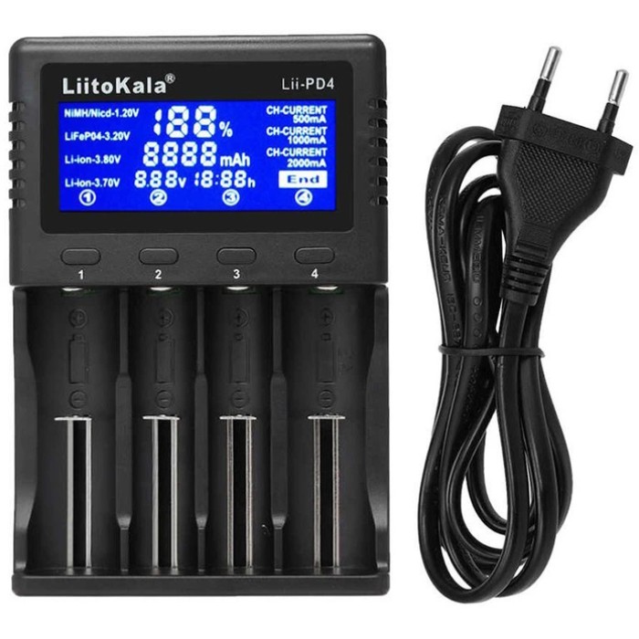 Зарядний пристрій для акумуляторних батарейок LiitoKala Lii-PD4 (2000990126979) KX-29