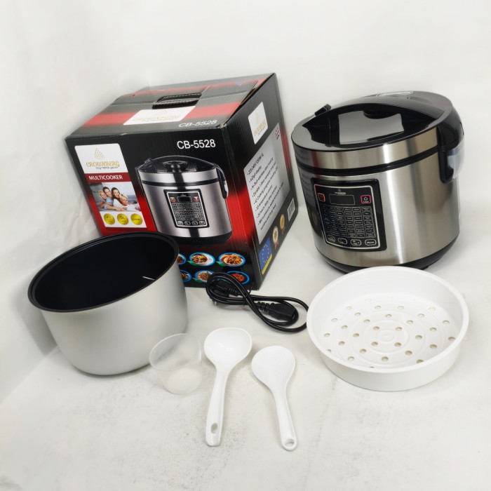 Мультиварка 30 програм Crownberg CB-5528 5л 1000Вт електронне керування з дисплеєм та функцією скороварки ZP-20