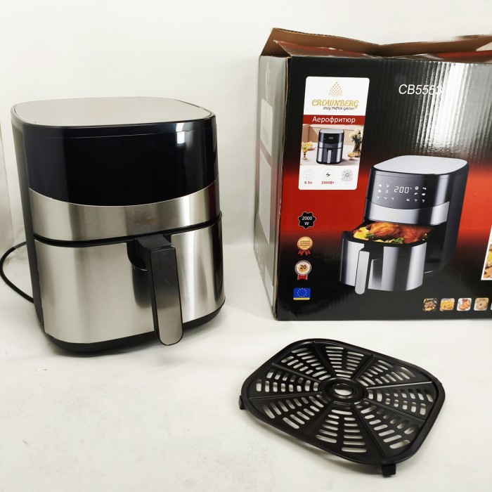 Безмасляна фритюрниця з таймером Crownberg, Фритюрниця електрична для фрі гаряче повітря GB-55