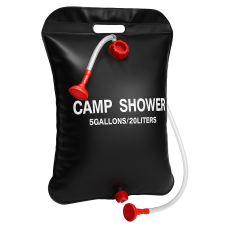 Походный туристический душ 20л 50°C CAMP SHOWER 41x60 см, кемпинговый душ с шнуром и крюком для подверса