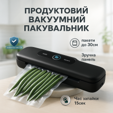 Вакуумний пакувальник автоматичний з дисплеєм Vacuum sealer NEW BLACK