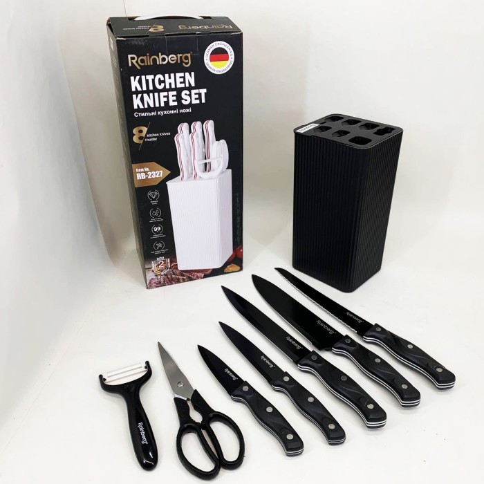 Набір ножів зі стильним дизайном, Якісні ножі для дому, Ергономічні ножі для кухні SG-64