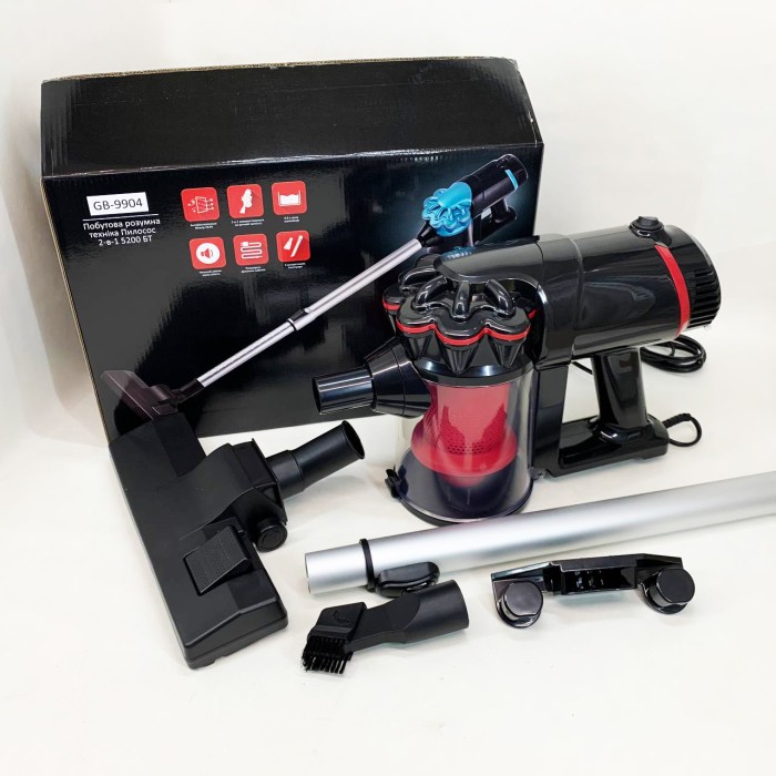 Пилосос без мішка для збору пилосос ручний GOLDBERG GB-9904 5200 Вт Стильний вертикальний KQ-37