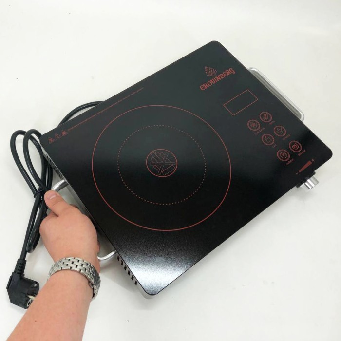 Настільні плити для дому Crownberg CB-1324, Компактна електронна плитка, Маленька електрична плитка OF-38