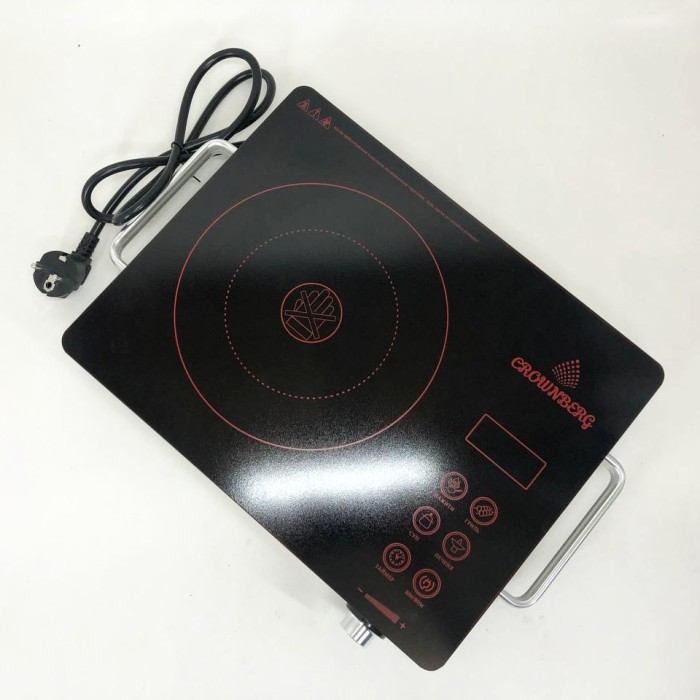 Настільні плити для дому Crownberg CB-1324, Компактна електронна плитка, Маленька електрична плитка OF-38