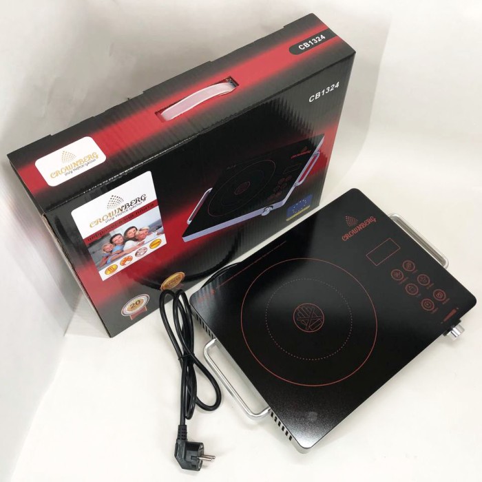 Настільні плити для дому Crownberg CB-1324, Компактна електронна плитка, Маленька електрична плитка OF-38