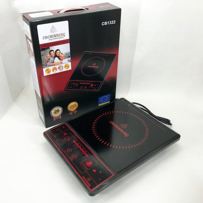 Настільна плита для приготування Crownberg CB-1322, Потужна настільна електроплита IZ-72