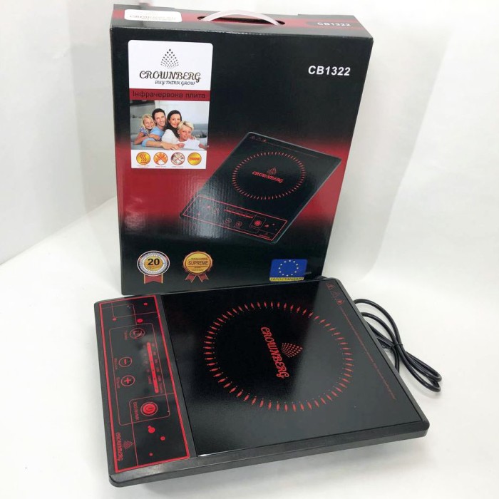 Настільна плита для приготування Crownberg CB-1322, Потужна настільна електроплита IZ-72