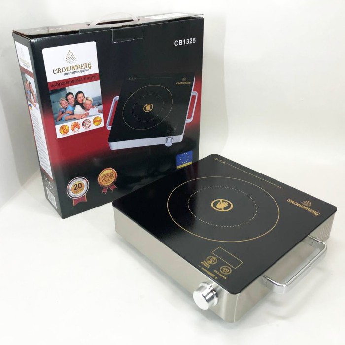 Настільна електроплита льні електричні плити Crownberg, Портативна електрична електроплита OU-19