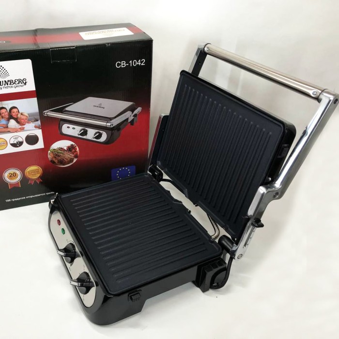 Сендвічниця для гарячих бутербродів, Хороша бутербродниця електрична, Сендвічниця зі змінними насадками LO-28