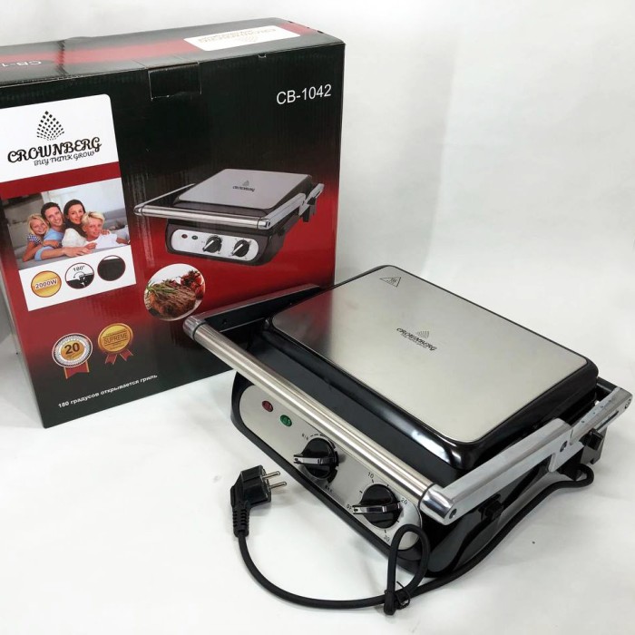Гриль контактний Crownberg CB-1042 2000Вт