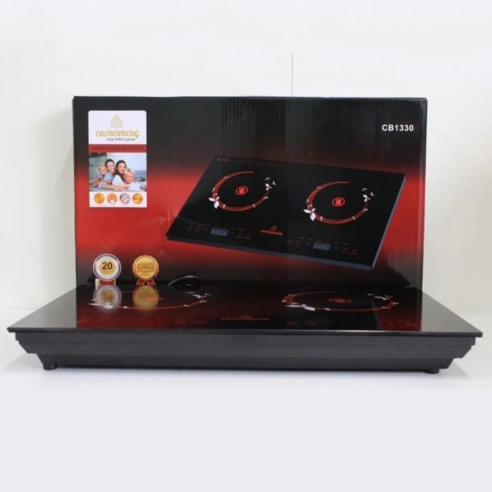 Домашня електрична плита Crownberg CB-1330 2000Вт, Зручна плита для кухні переносна для дому EV-51