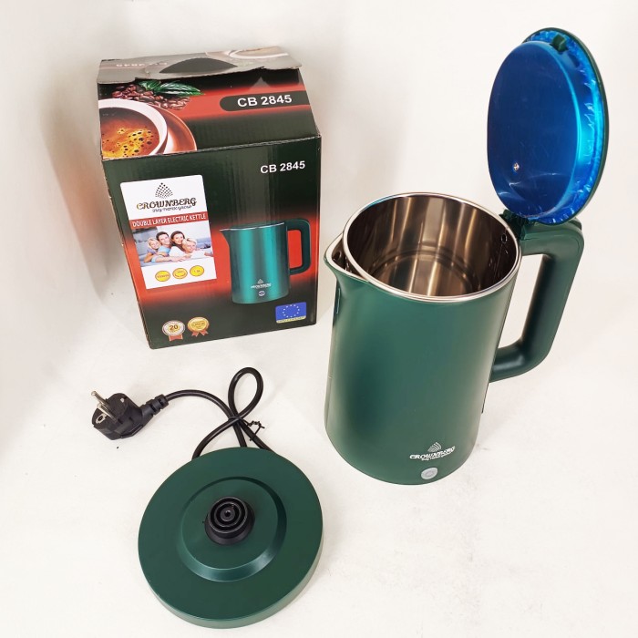 Електрочайник Crownberg CB-2845 дисковий 1.8л 1800Вт Green