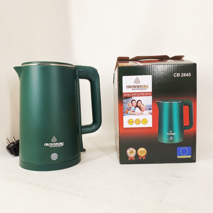 Електрочайник Crownberg CB-2845 дисковий 1.8л 1800Вт Green
