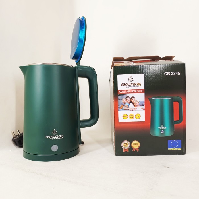 Електрочайник Crownberg CB-2845 дисковий 1.8л 1800Вт Green